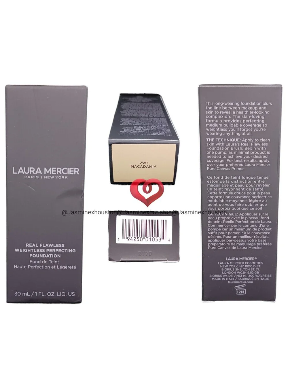 LAURA MERCIER Real Flawless Weightless  Perfecting Foundation 2W1 Macadamia